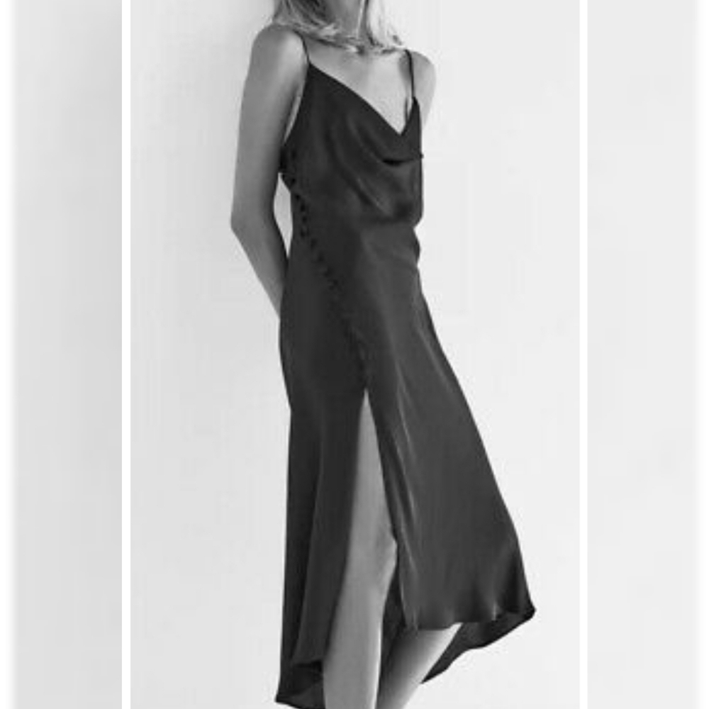 NWT Slip dress with button detail